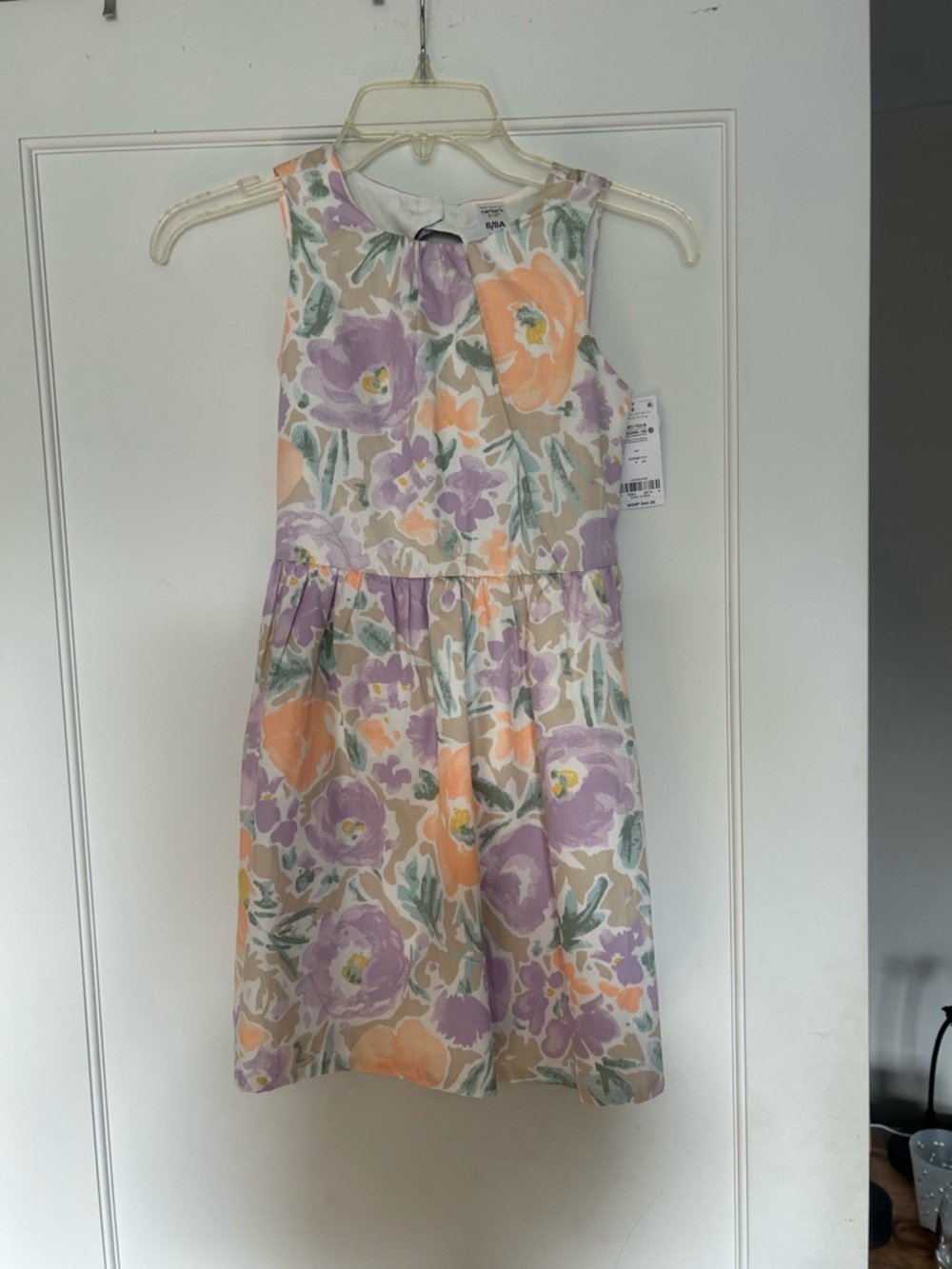 Carter's Lavender & Peach Floral Sleeveless Dress